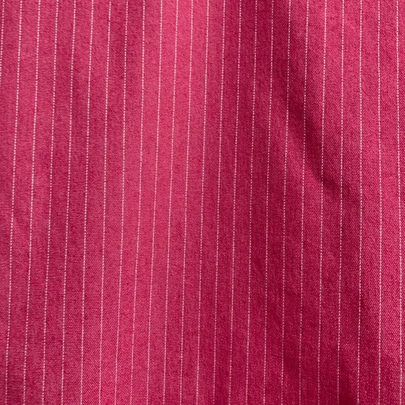 Next Capri Trousers Pink Pinstripe Cotton Blend Cuffed Hem With Pockets UK 14 - Picture 4 of 13